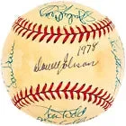 1978 Mariners Team Signed Autographed MacPhail AL Baseball With 25 Sigs SKU #234607