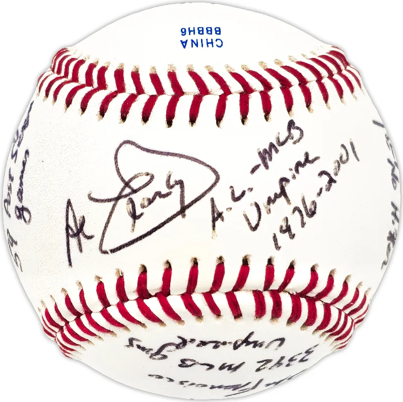 Al Clark Autographed Official League Baseball Umpire Statball With 11 Stats JSA #GG31762