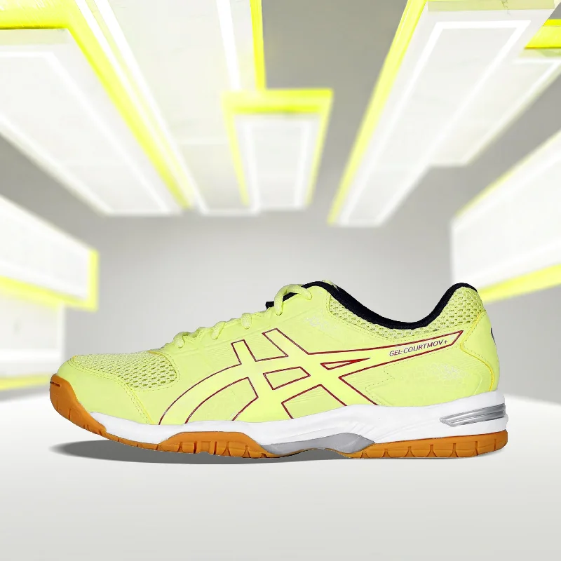 Asics GEL-COURTMOV+ Badminton Shoes (Glow Yellow/Rust)