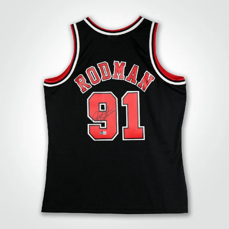 Dennis Rodman Signed Bulls Mitchell & Ness Swingman 97-98 Jersey