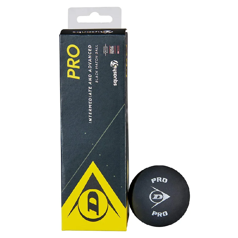 Dunlop 762034 Racquetball Black Pro 3BB