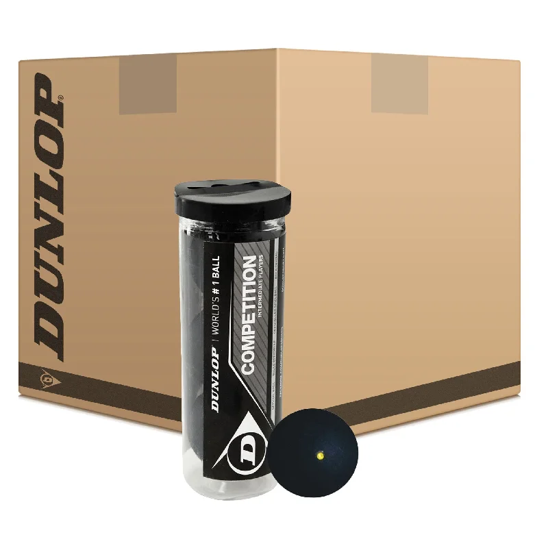 Dunlop Competition Squash Balls - 6 Dozen (24 x 3 Ball Tube)