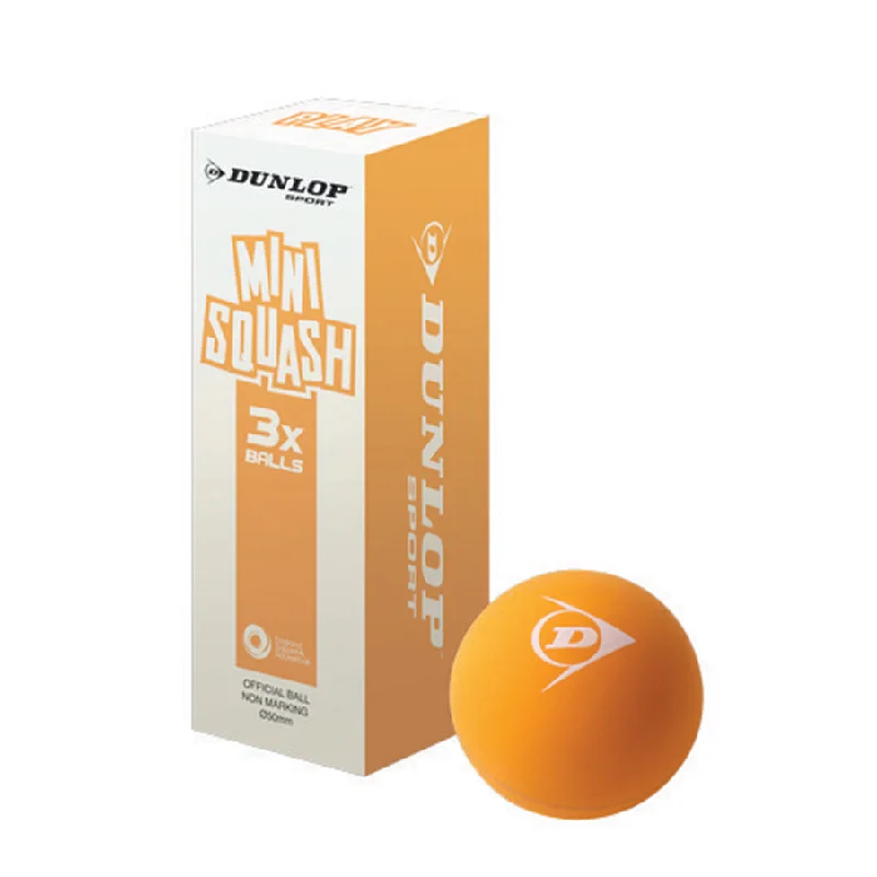 Dunlop Play Mini Squash Ball x3