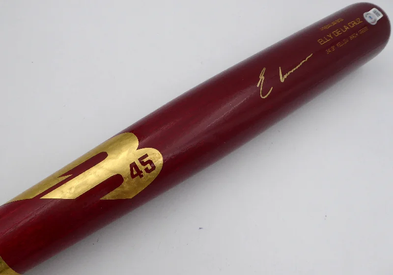 Elly De La Cruz Autographed Game Model B45 Bat Cincinnati Reds Beckett BAS QR #W497926