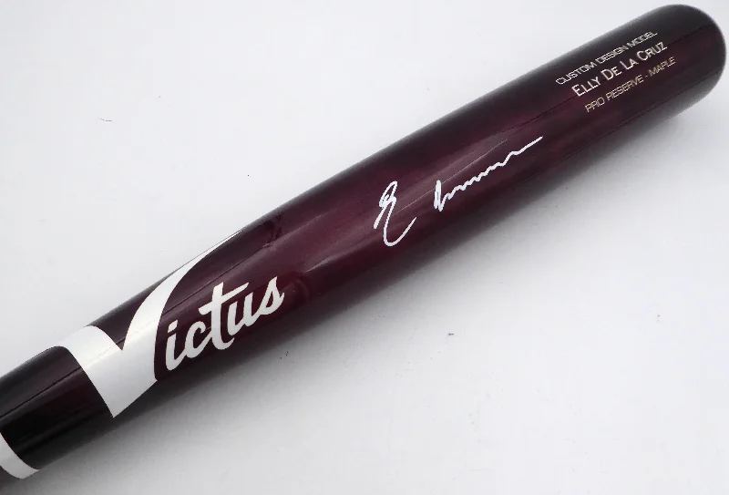 Elly De La Cruz Autographed Game model Victus Bat Cincinnati Reds Beckett BAS QR #W677156