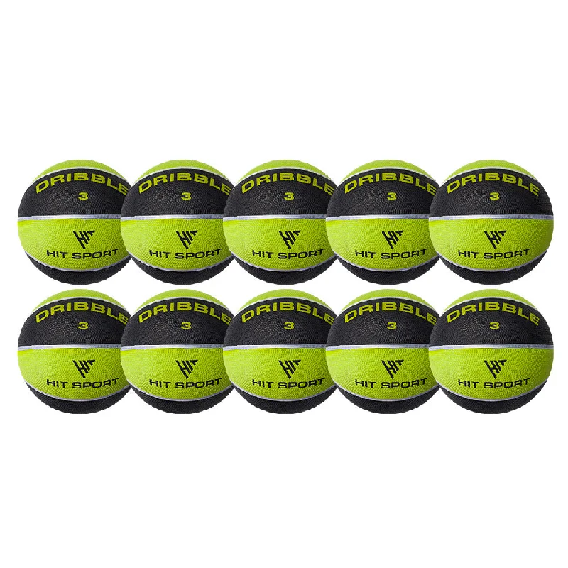 Hit Sport Dribble Basketball Size 3 | 10 Pack