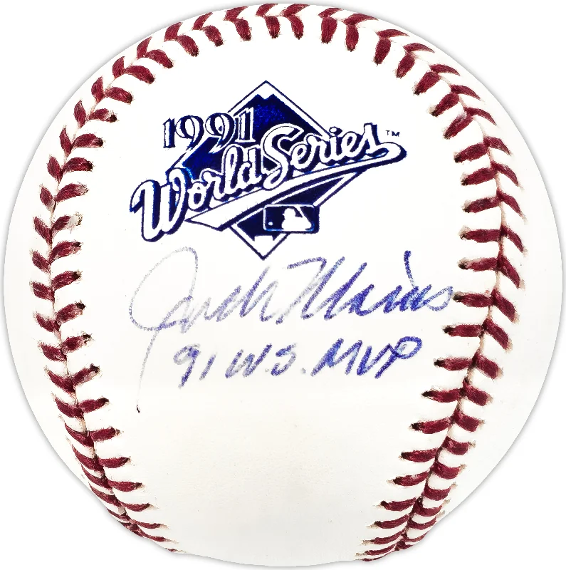 Jack Morris Autographed Official 1991 World Series Logo MLB Baseball Minnesota Twins "91 WS MVP" JSA #WP795131