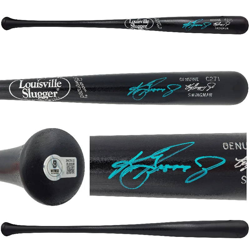 Ken Griffey Jr. Autographed Black Louisville Slugger Player Model C271 Swingman Baseball Bat Seattle Mariners (Scratches) Beckett BAS Witness Stock #234591