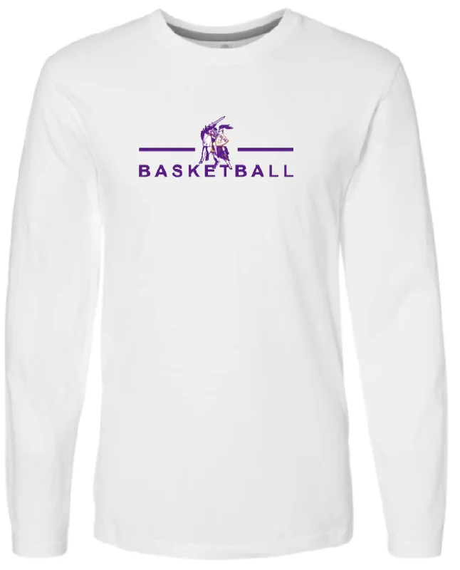 OLSH BASKETBALL YOUTH & ADULT FINE COTTON JERSEY LONGSLEEVE  - BLACK OR WHITE