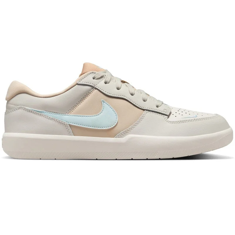 Nike SB Force 58 Premium Leather Mens Shoe Light Bone / Glacier Blue