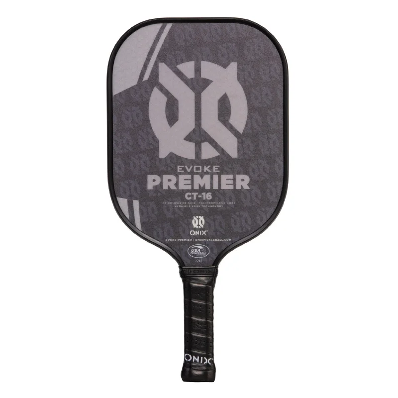 Onix Evoke Premier CT-16 Medium Weight Pickleball Paddle (7.8-8.2 Oz) [Black]