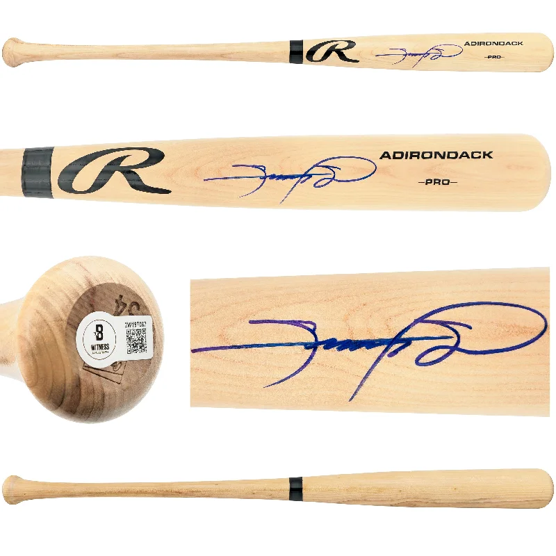 Sammy Sosa Autographed Blonde Rawlings Adirondack Pro Baseball Bat Chicago Cubs Beckett BAS Witness Stock #235462