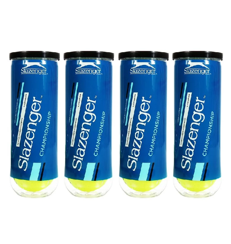 Slazenger Championship Tennis Balls (Pack of 4 Cans, 12 Balls) – Triple Point Sports