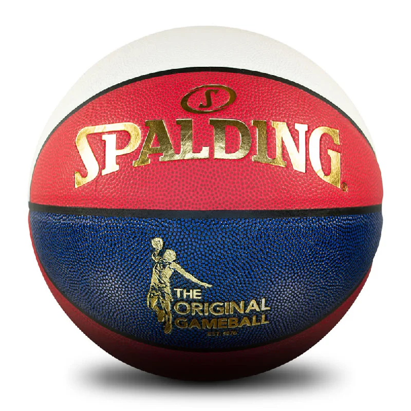 Personalised SPALDING - Original Game Basketball - Red, White & Blue Basketball