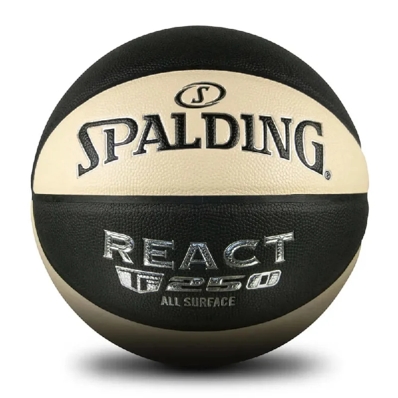 Personalised SPALDING - React - Oatmeal & Black - Tf-250 Basketball