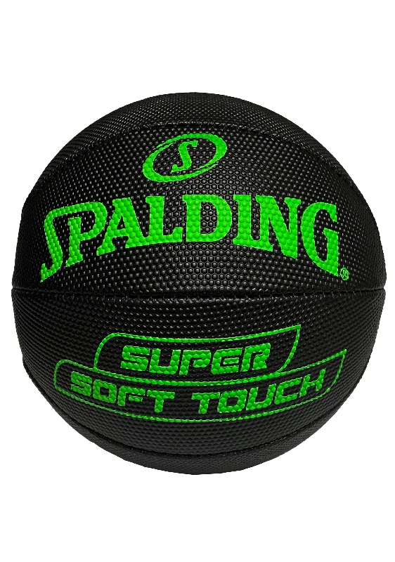 Spalding Super Soft Touch Basketball Size 3 <br> Black/Green SO 0422