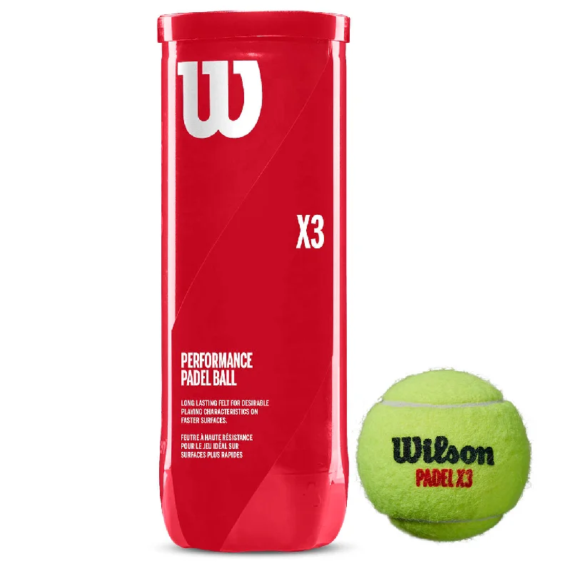 Wilson X3 Padel Balls - Tube Of 3