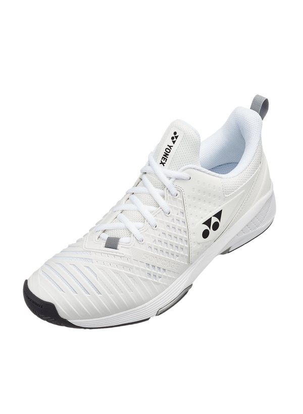 Yonex 2022 Power Cushion Sonicage 3 Wide Unisex Court Shoes [White/Black]