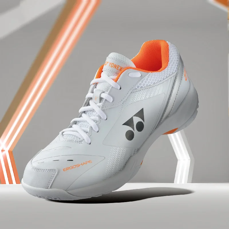 YONEX Power Cushion SHB 65 X3 Unisex Badminton Shoes (White/Orange)