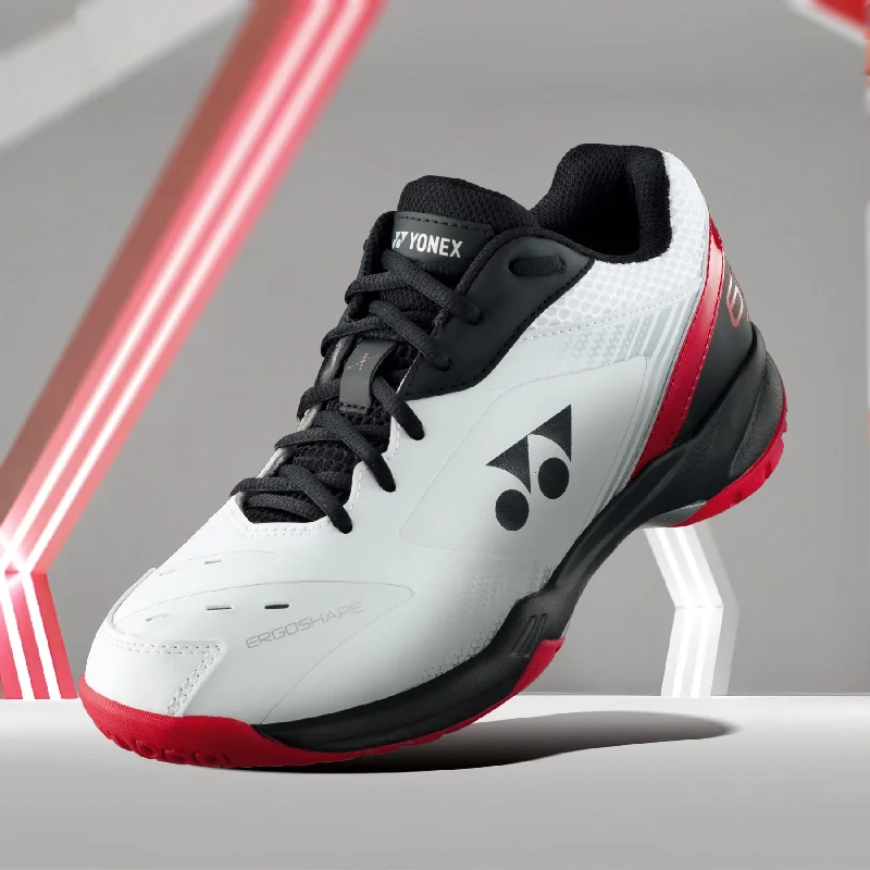 YONEX Power Cushion SHB 65 X3 Unisex Badminton Shoes (White/ Red)