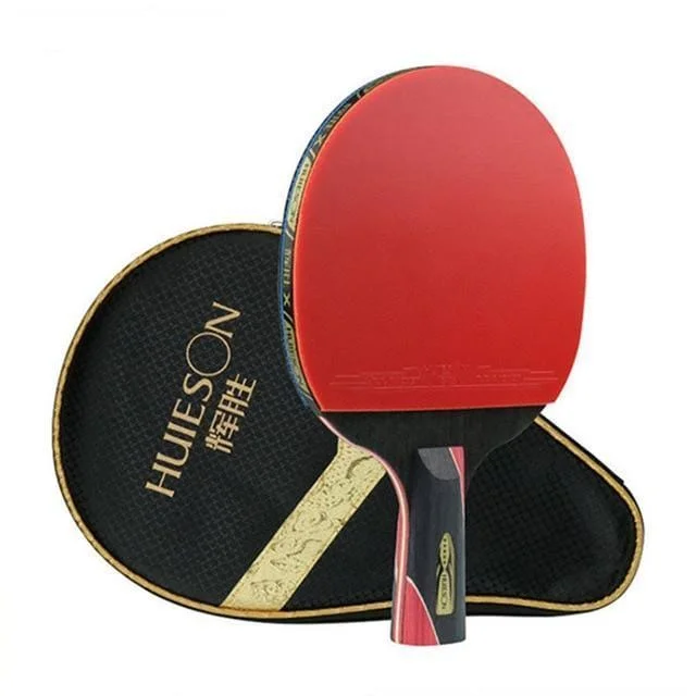 Huieson 5 Star Carbon Fibre Table Tennis Bat + Case