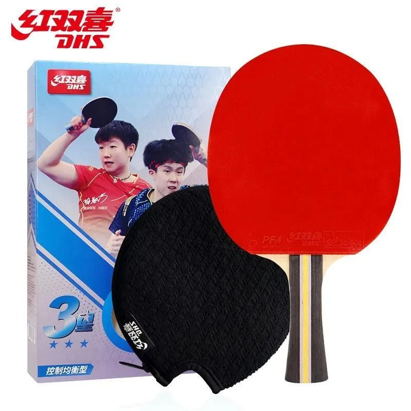 DHS 3 Stars Beginner Table Tennis Bat with PF4 Rubbers