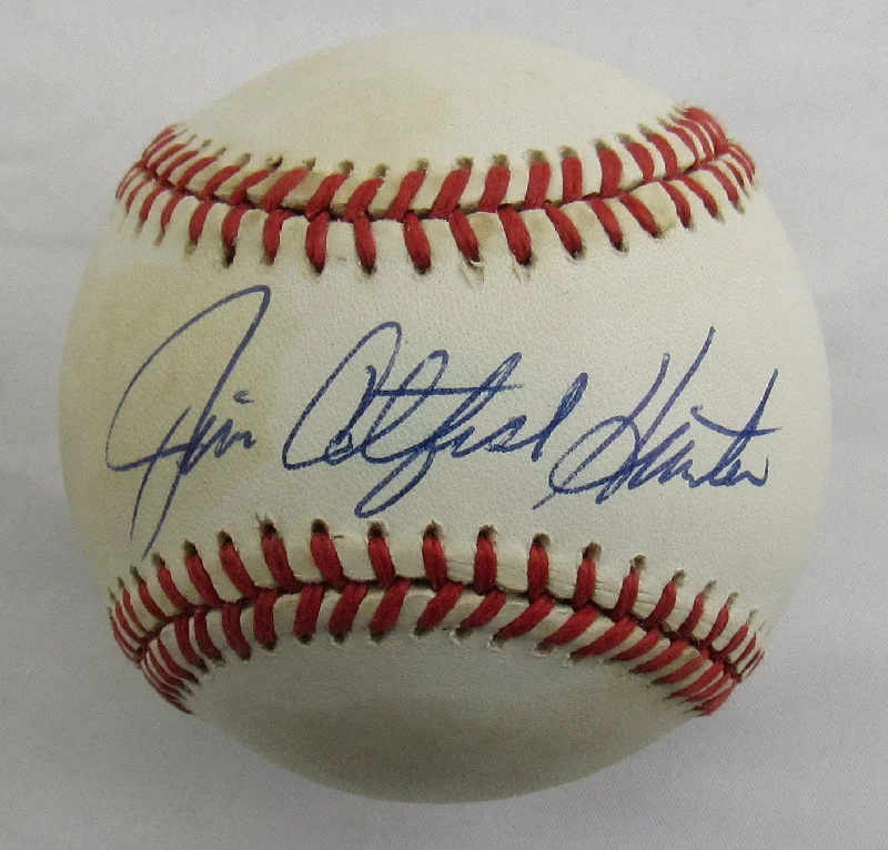 Jim Catfish Hunter Signed Auto Autograph Rawlings Baseball JSA AX04781