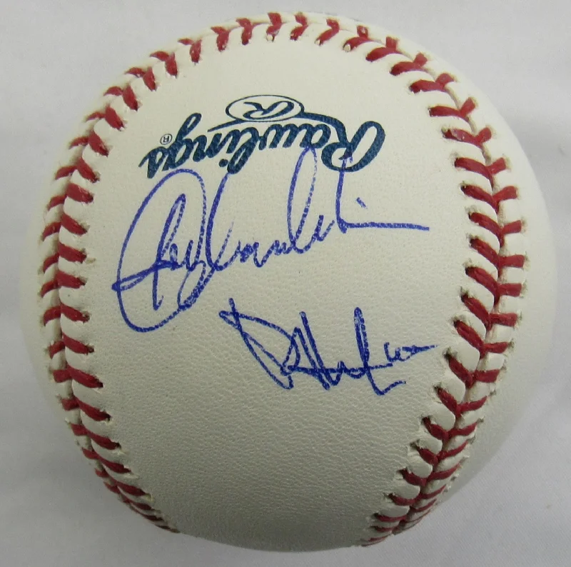 Joba Chamberlain Phil Hughes Signed Auto Autograph Rawlings Baseball JSA AX04813