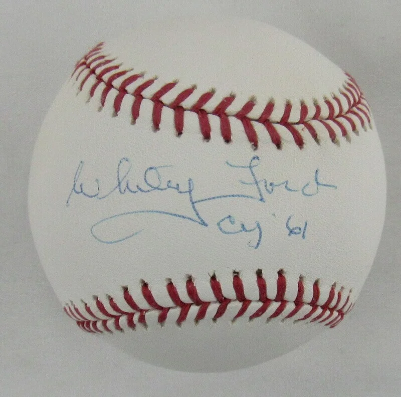 Whitey Ford Signed Auto Autograph Rawlings Baseball w/ Cy 61' Insc Steiner Hologram