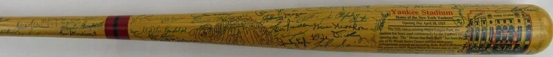 Yankees HOF & Stars 124 Signed Auto Autograph Rawlings Baseball Bat JSA LOA XX85207