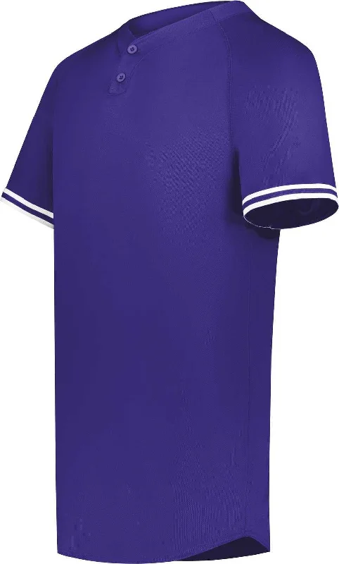 Augusta 6905 Cutter+ Henley Jersey - Purple White