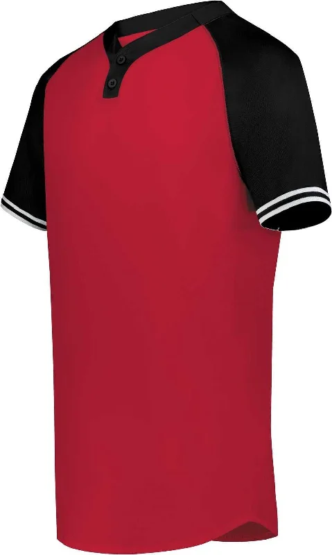 Augusta 6905 Cutter+ Henley Jersey - Scarlet Black