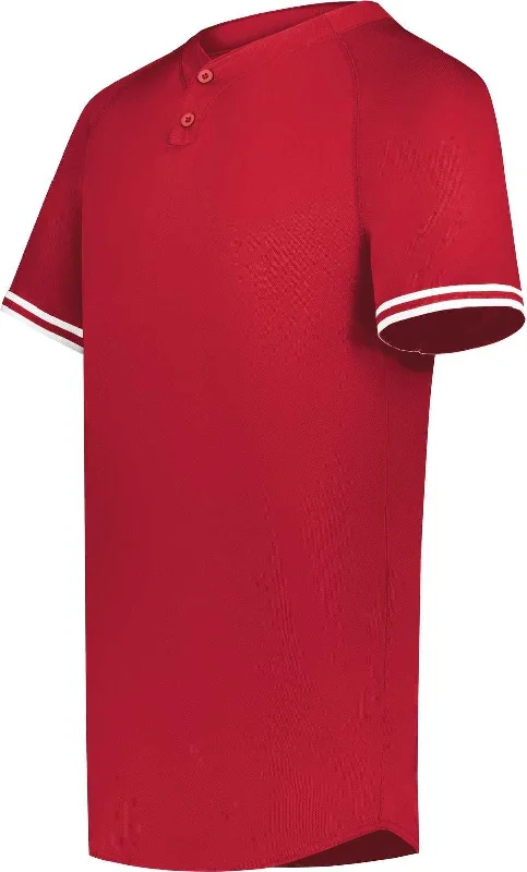 Augusta 6905 Cutter+ Henley Jersey - Scarlet White