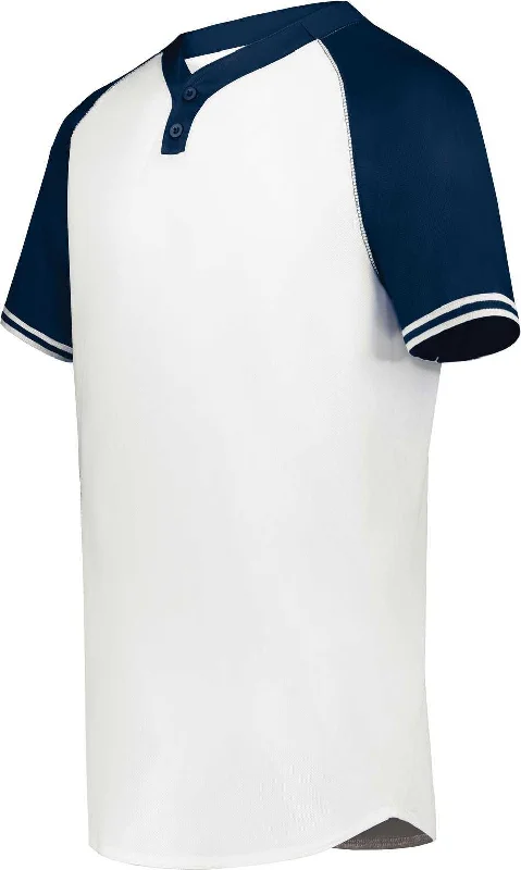 Augusta 6905 Cutter+ Henley Jersey - White Navy