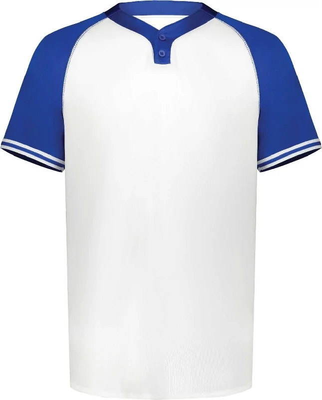 Augusta 6905 Cutter+ Henley Jersey - White Royal