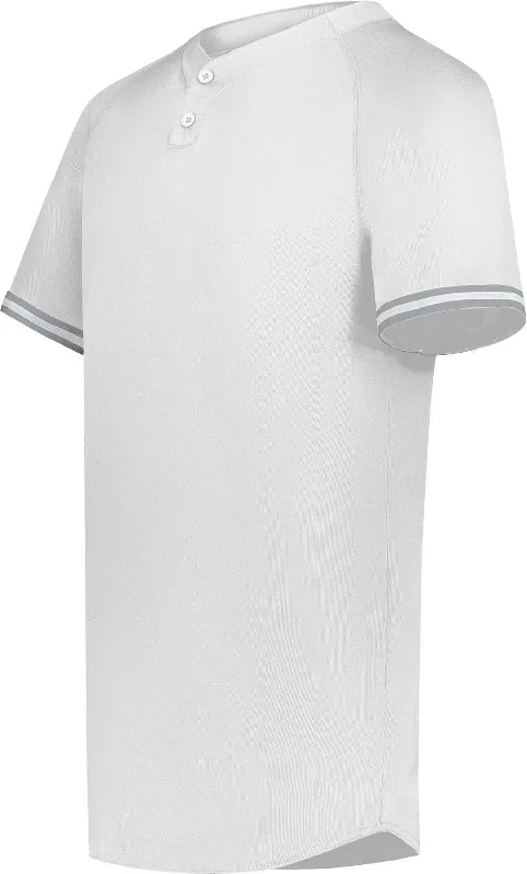 Augusta 6905 Cutter+ Henley Jersey - White Silver