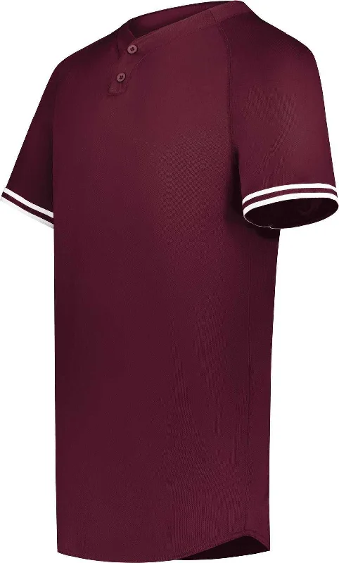 Augusta 6906 Youth Cutter+ Henley Jersey - Maroon White