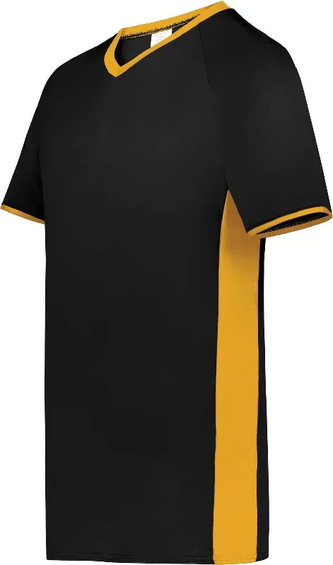 Augusta 6907 Cutter+ V-Neck Jersey - Black Gold