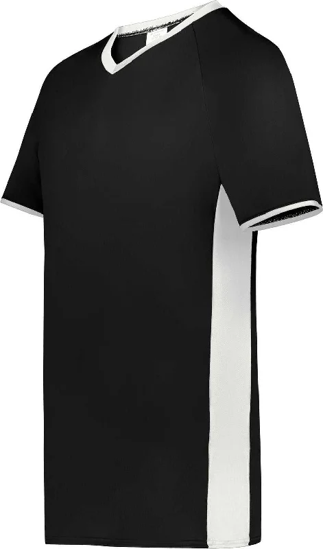 Augusta 6907 Cutter+ V-Neck Jersey - Black White