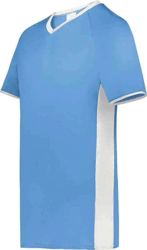 Augusta 6907 Cutter+ V-Neck Jersey - Columbia Blue White