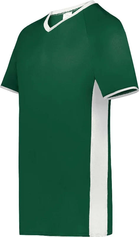 Augusta 6907 Cutter+ V-Neck Jersey - Dark Green White