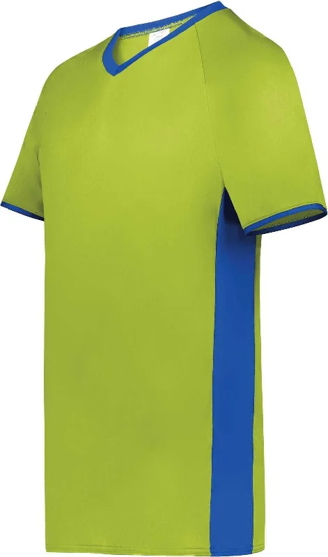 Augusta 6907 Cutter+ V-Neck Jersey - Lime Royal