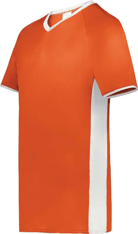 Augusta 6907 Cutter+ V-Neck Jersey - Orange White