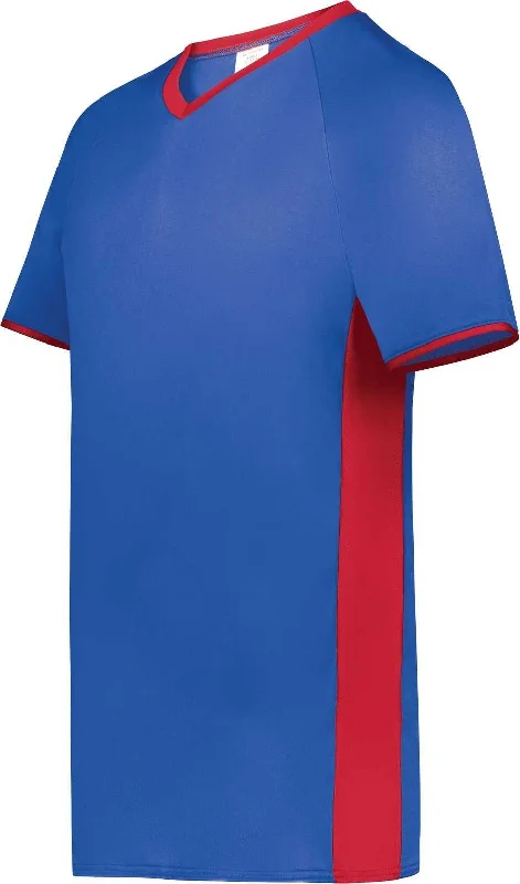 Augusta 6907 Cutter+ V-Neck Jersey - Royal Scarlet