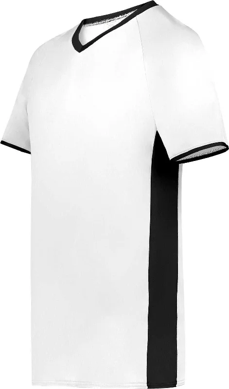 Augusta 6907 Cutter+ V-Neck Jersey - White Black