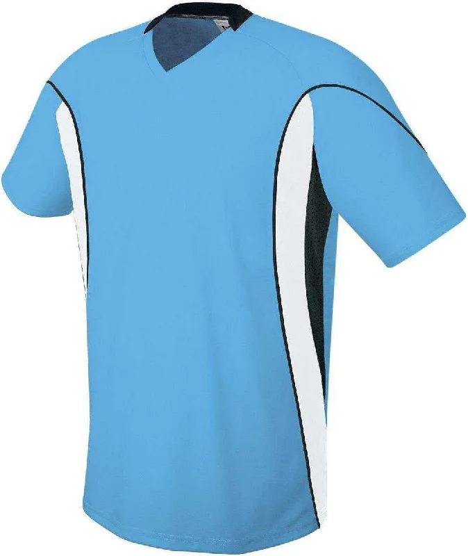 High Five 322740 Helix Soccer Jersey Adult  - Columbia Blue White Black