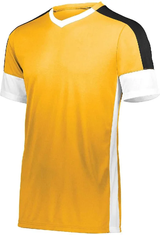 High Five 322930 Wembley Soccer Jersey - Athletic Gold White Black