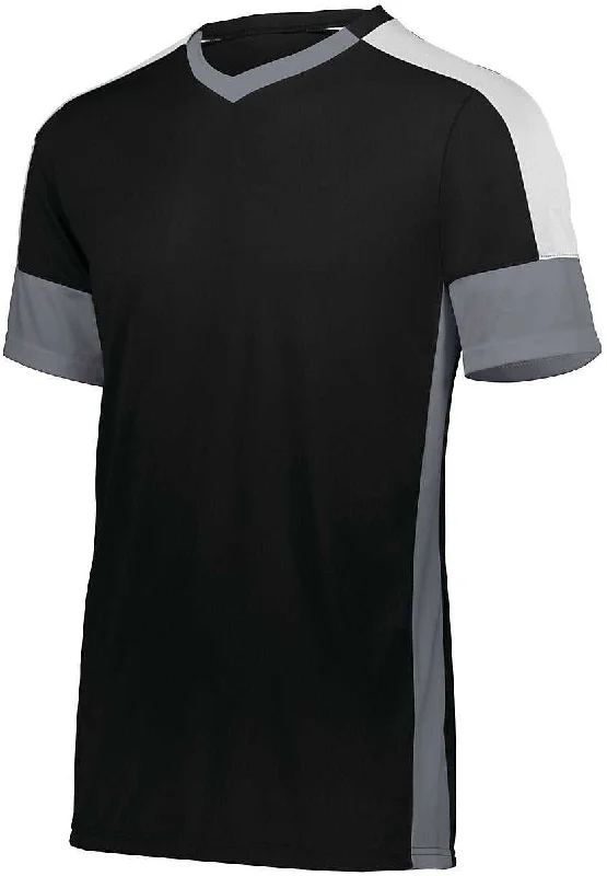 High Five 322930 Wembley Soccer Jersey - Black Graphite White