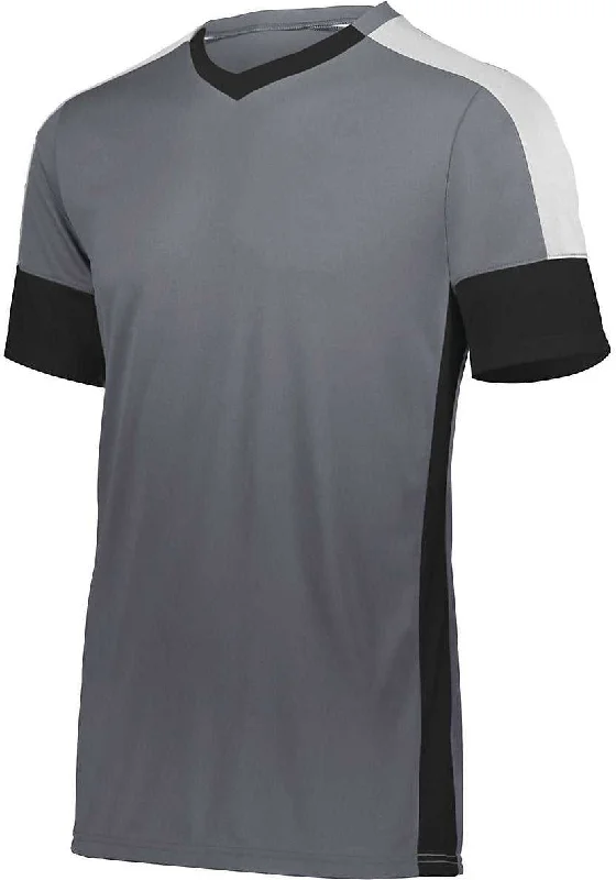 High Five 322930 Wembley Soccer Jersey - Graphite Black White