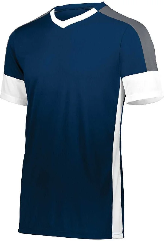 High Five 322930 Wembley Soccer Jersey - Navy White Graphite